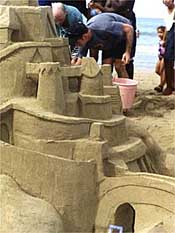 Sandcastle building in Cabarete